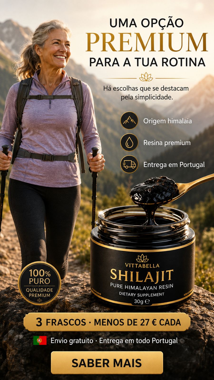 Shilajit 100% Puro 💎 Fonte de Energia Vital do Himalaia